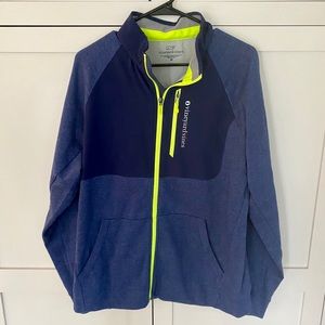 vineyard vines dark blue quarter zip up